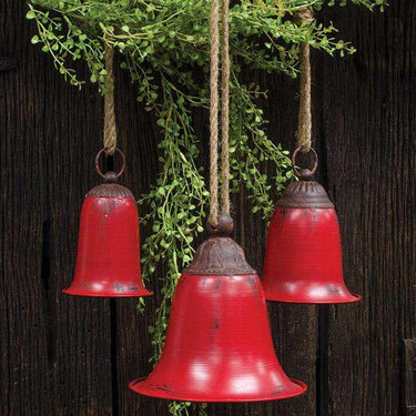 3/Set, Red Metal Bells - The Fox Decor